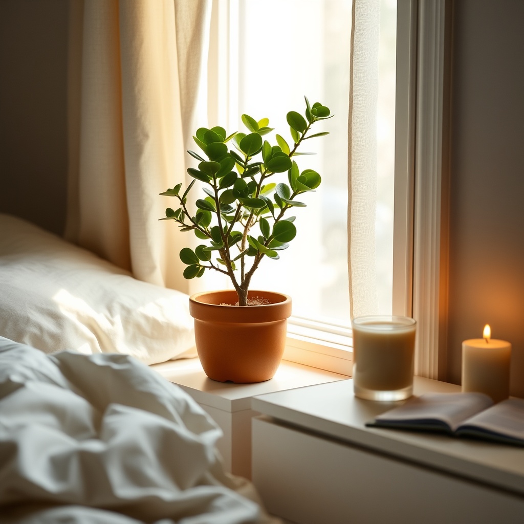 arbre de jade dans une chambre