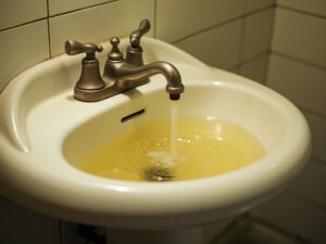 eau jaune au robinet