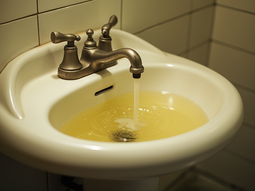 eau jaune au robinet