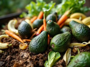 peau avocat compost