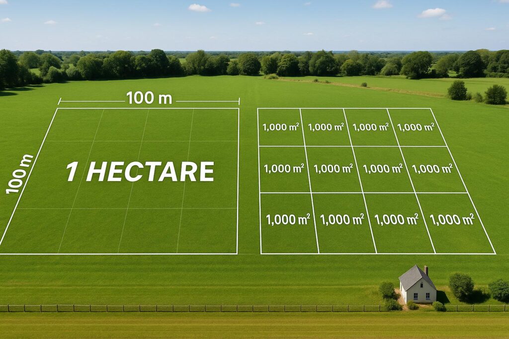 1 hectare en m2