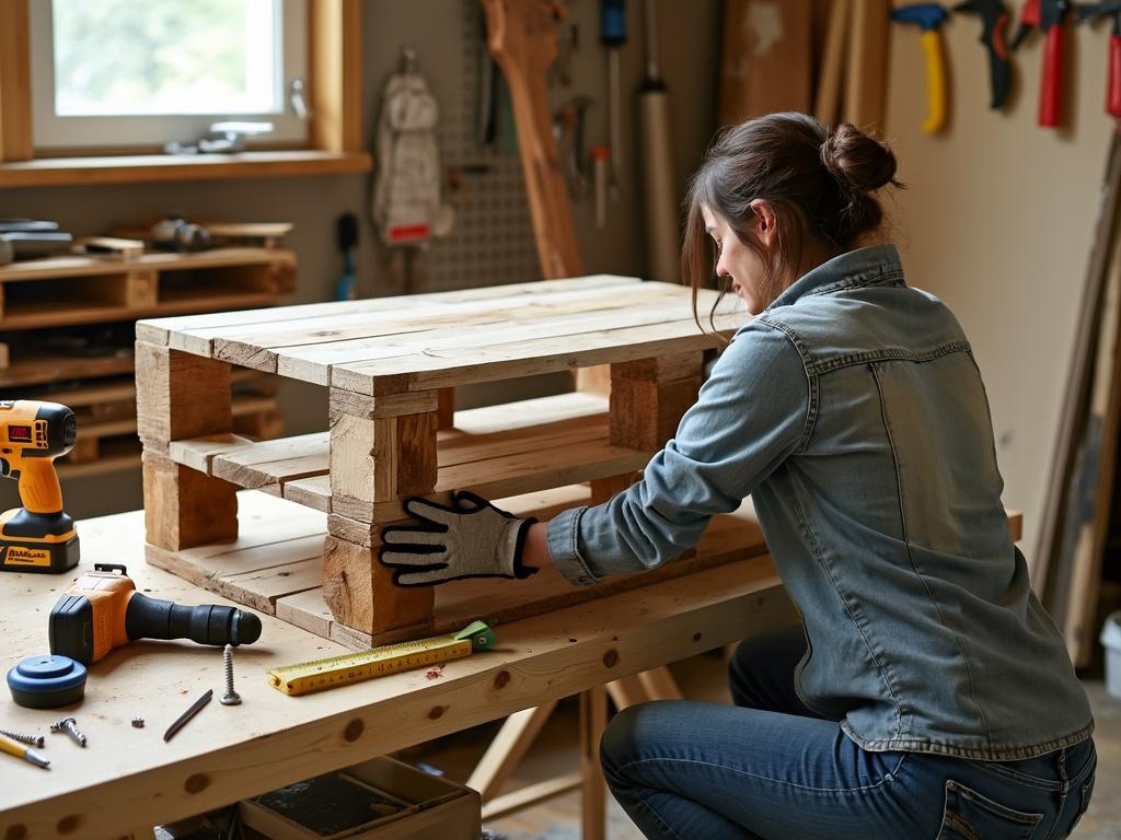fabriquer un support tv avec palette