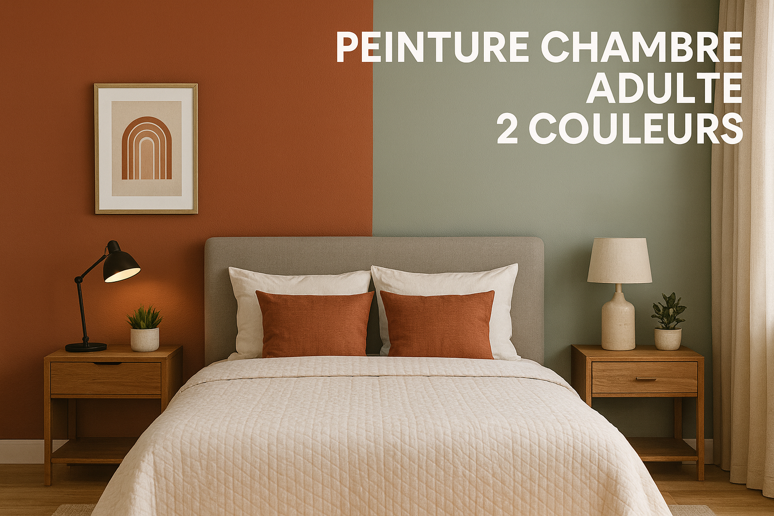Peinture chambre adulte 2 couleurs : idées et conseils