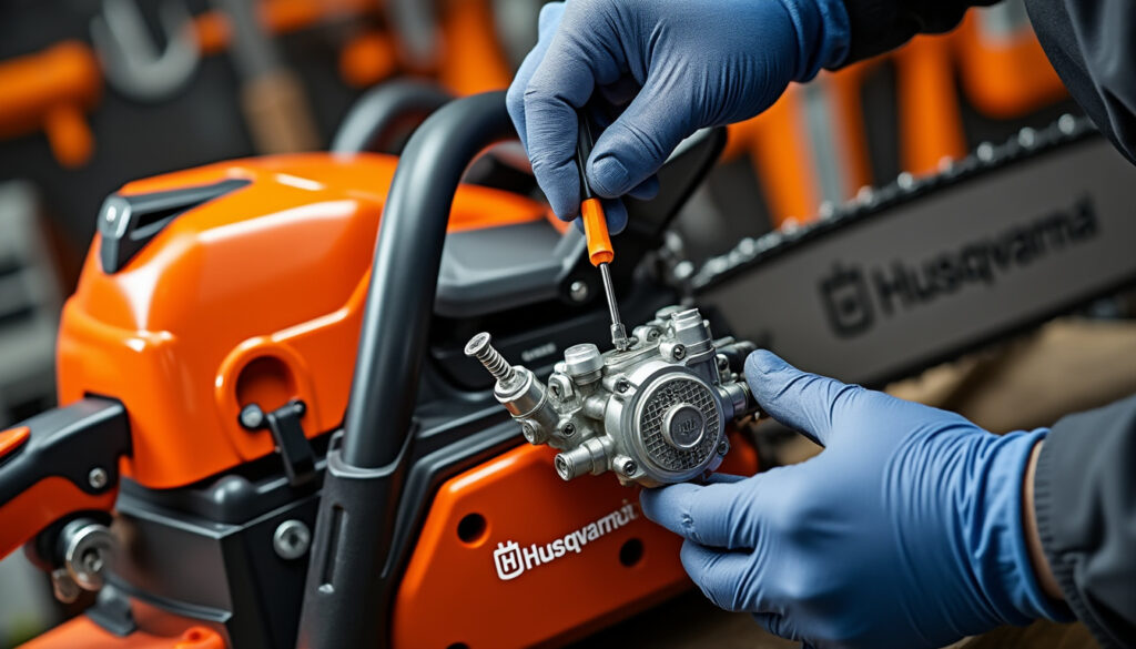 apprenez à régler facilement le carburateur de votre tronçonneuse husqvarna grâce à ce guide pratique rapide, pour un fonctionnement optimal et sécurisé.