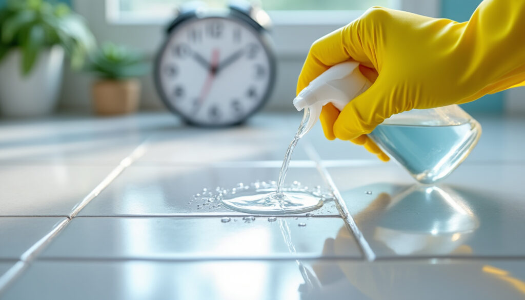 découvrez combien de temps laisser agir l'acide chlorhydrique sur le carrelage pour un nettoyage efficace sans l'endommager.